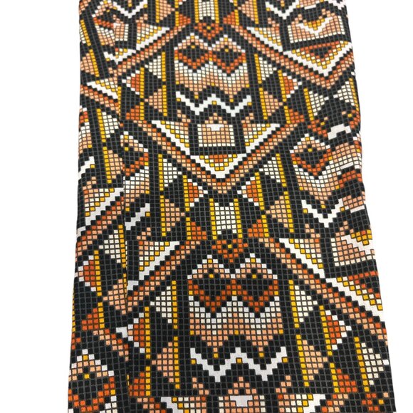 H&M Slim Fit Pants Sz 2 Aztec Tribal Side Zip Flat Front 1 Faux Back Pocket - Picture 12 of 14